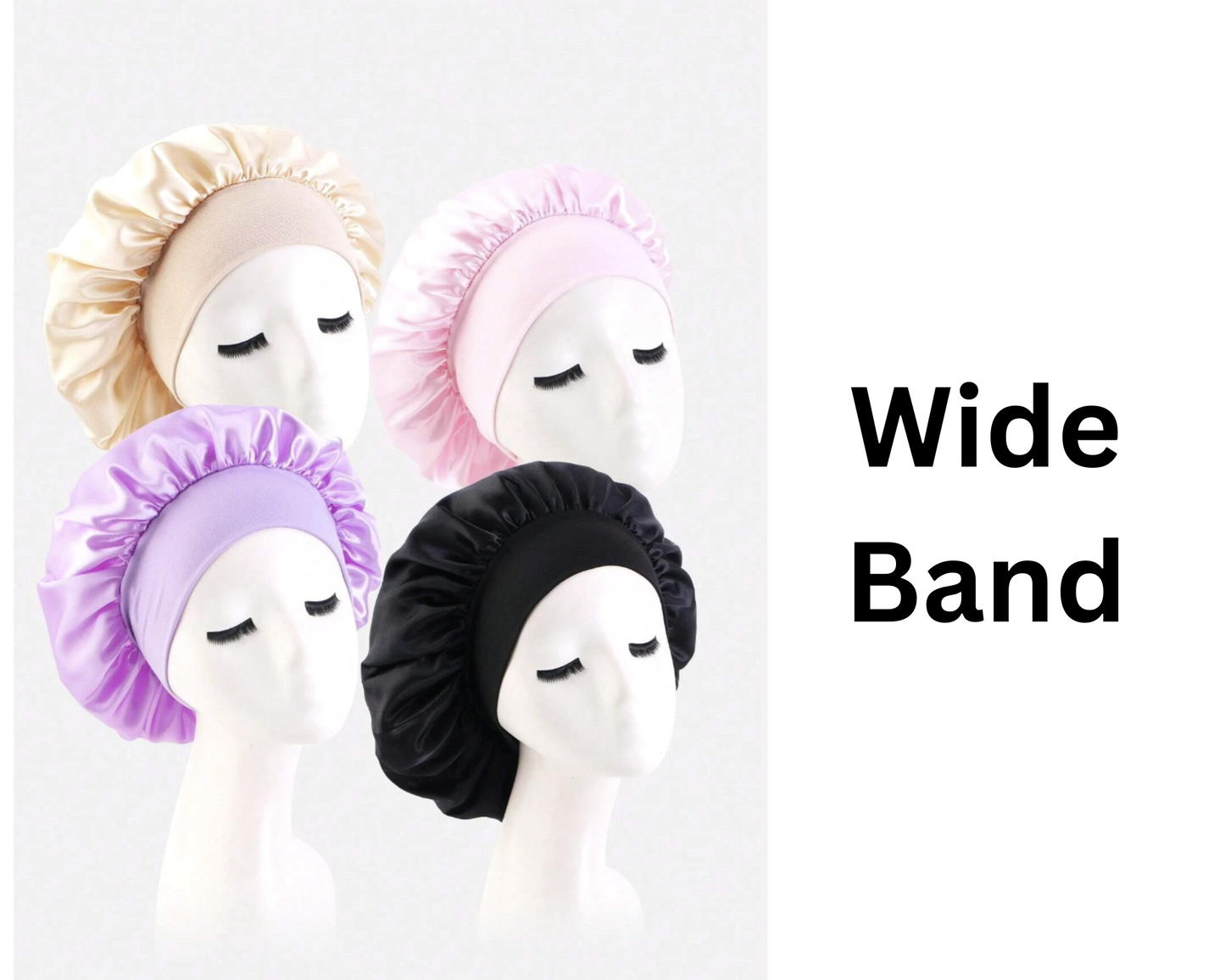 Wide Band Satin Hair Bonnet Virgo Zodiac available in 9 colors