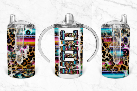 serape leopard Sippy Cup