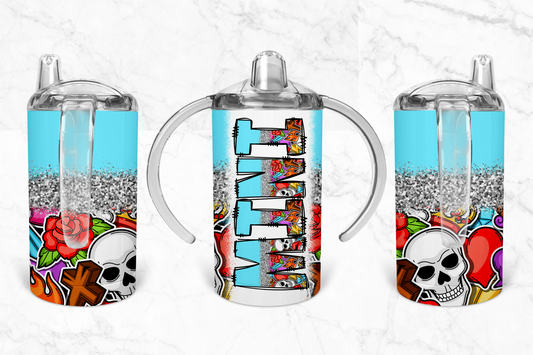 Skull blue Sippy Cup