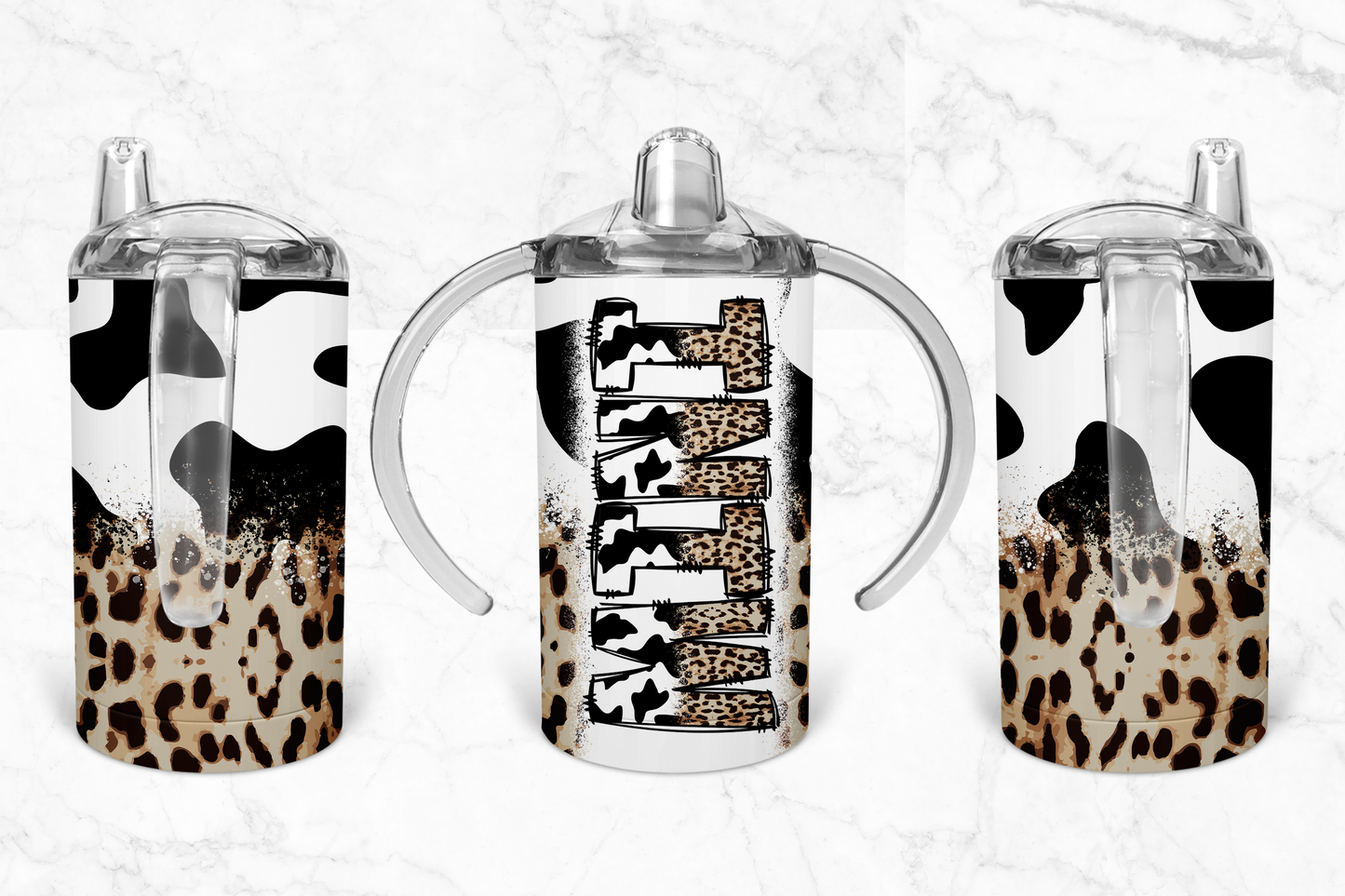 Mix leopard cowhide sippy Cup
