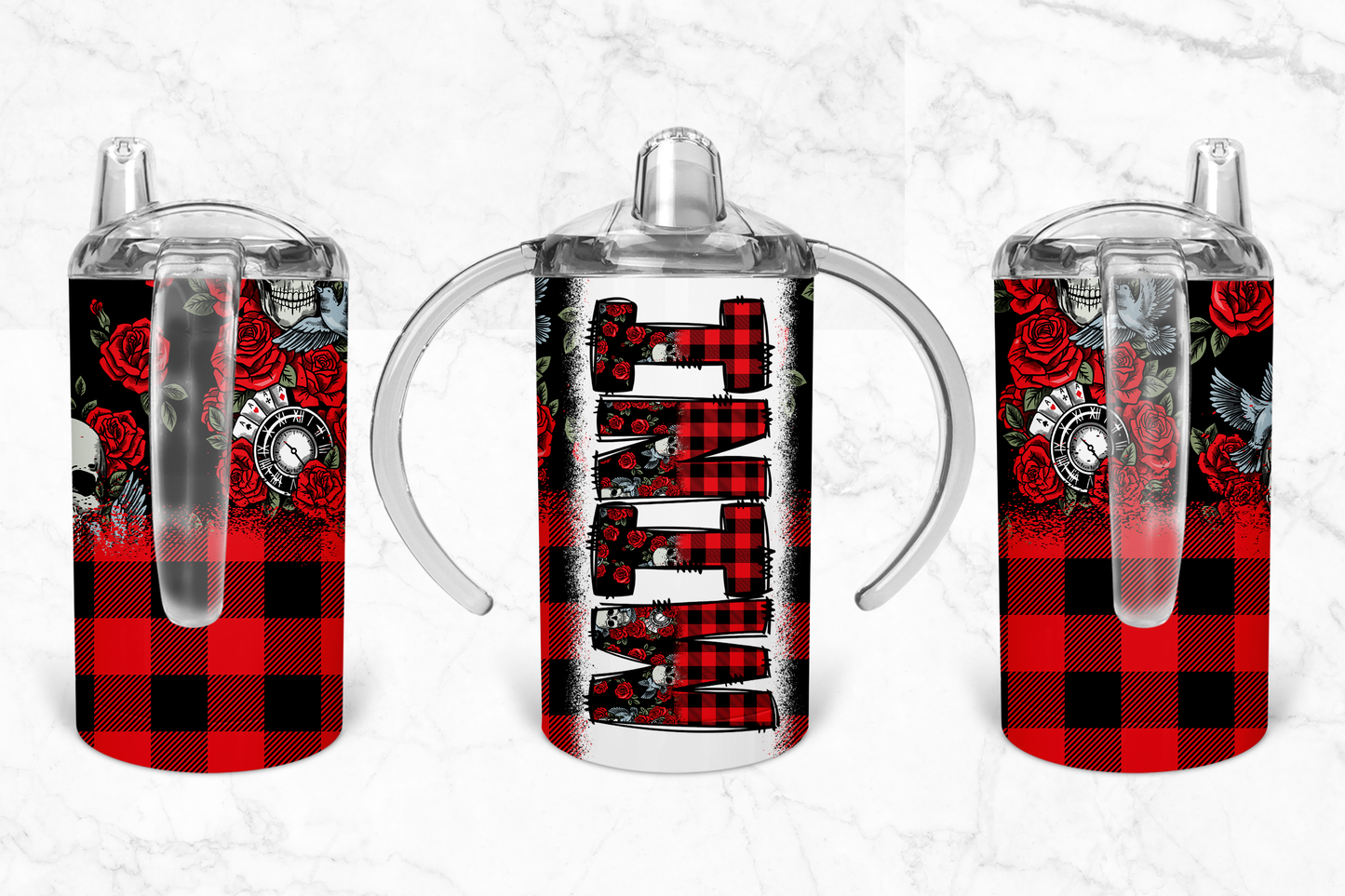 Plaid pattern Sippy Cup