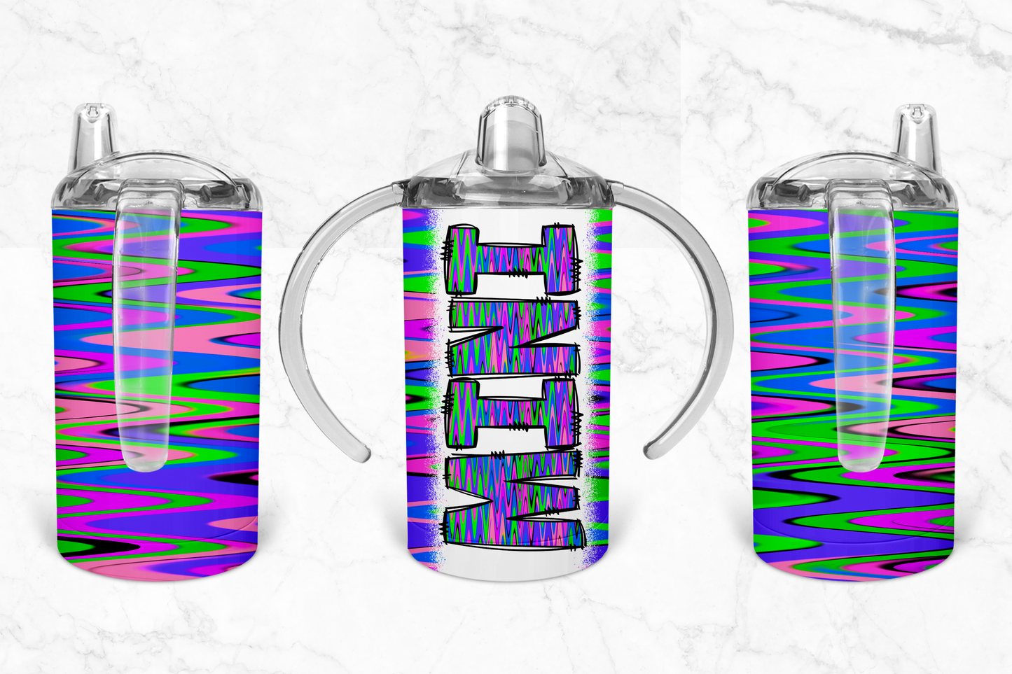 Neon glitch Sippy Cup