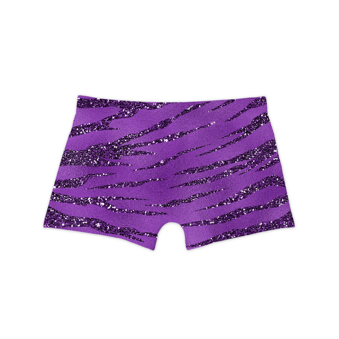 Sports Bra and Underwear Set - Tiger Stripes Purple