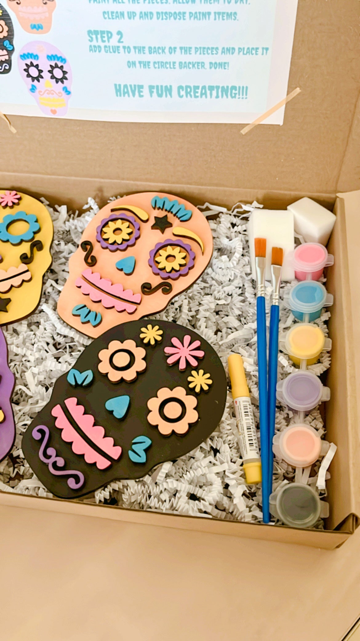 DIY Paint Kit -  Dia de los muertos skull