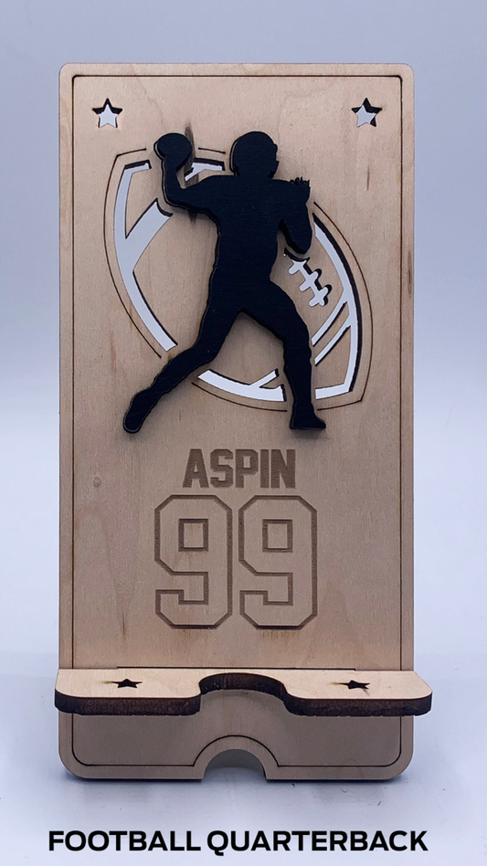 Sports Cell Phone Stand - Football Quarterback