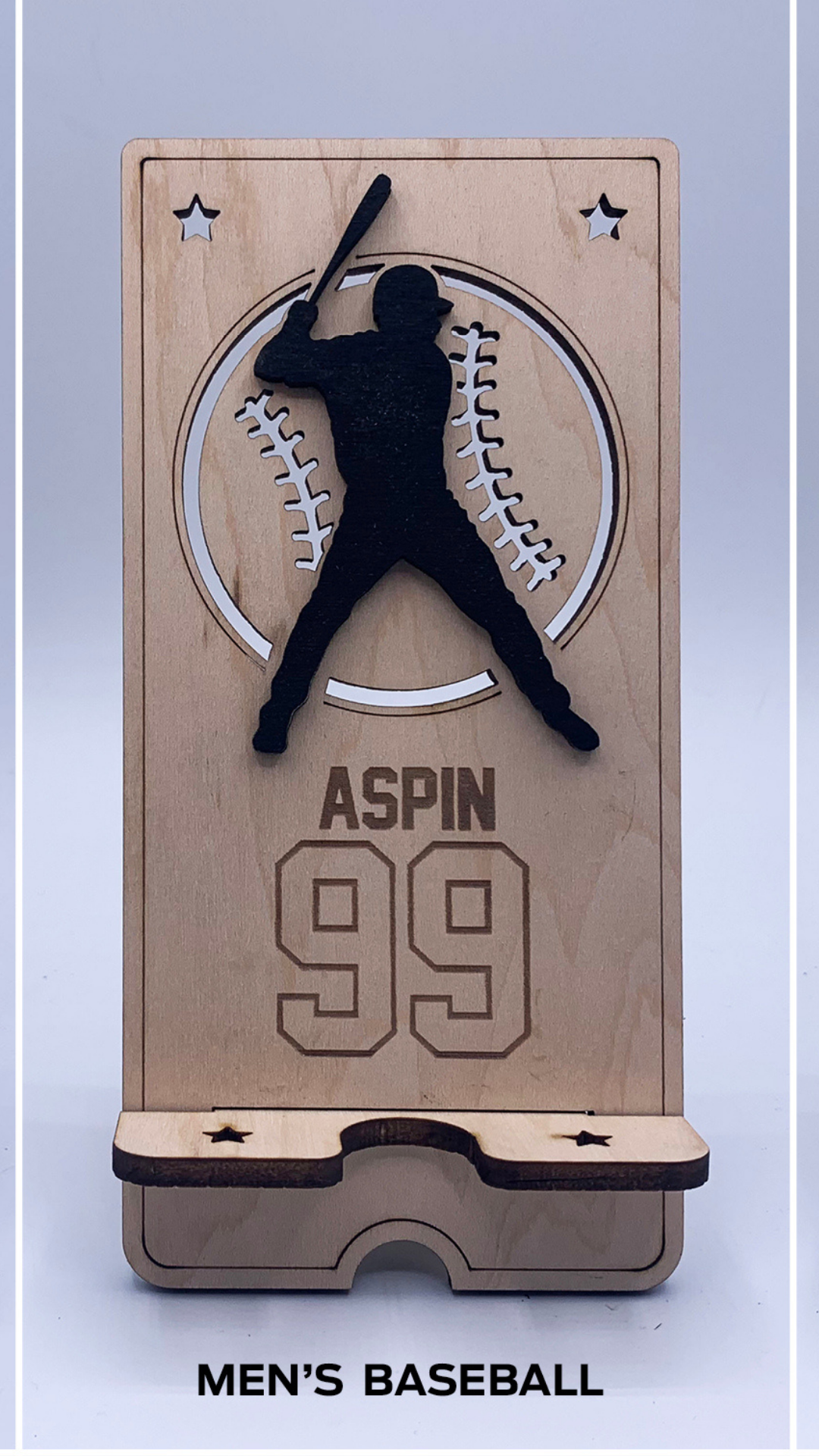 Sports Cell Phone Stand - Baseball