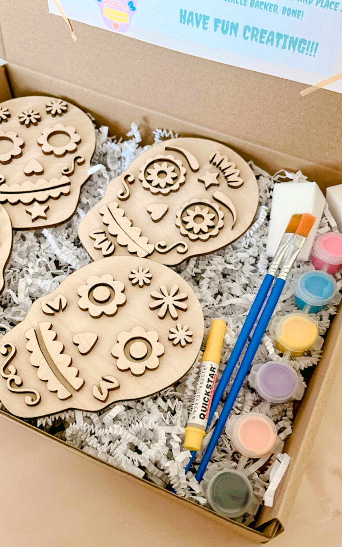 DIY Paint Kit -  Dia de los muertos skull