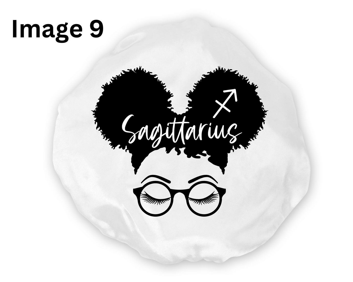 Wide Band Satin Hair Bonnet Sagittarius Zodiac available in 9 colors