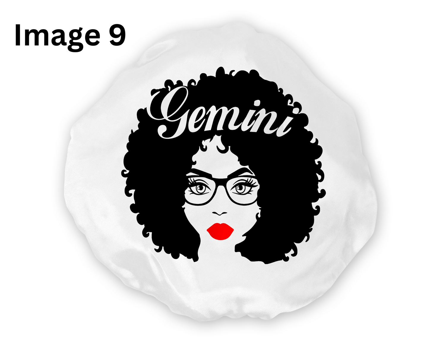 Wide Band Satin Hair Bonnet Gemini Zodiac available in 9 colors