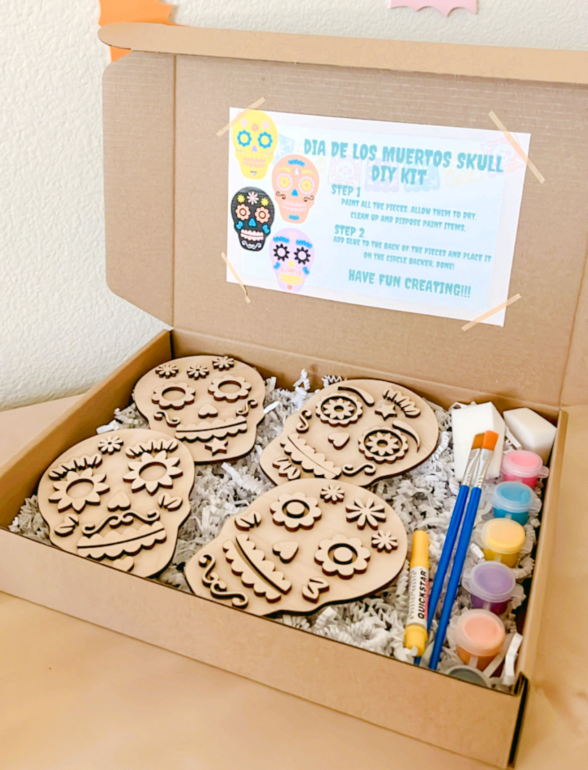 DIY Paint Kit -  Dia de los muertos skull