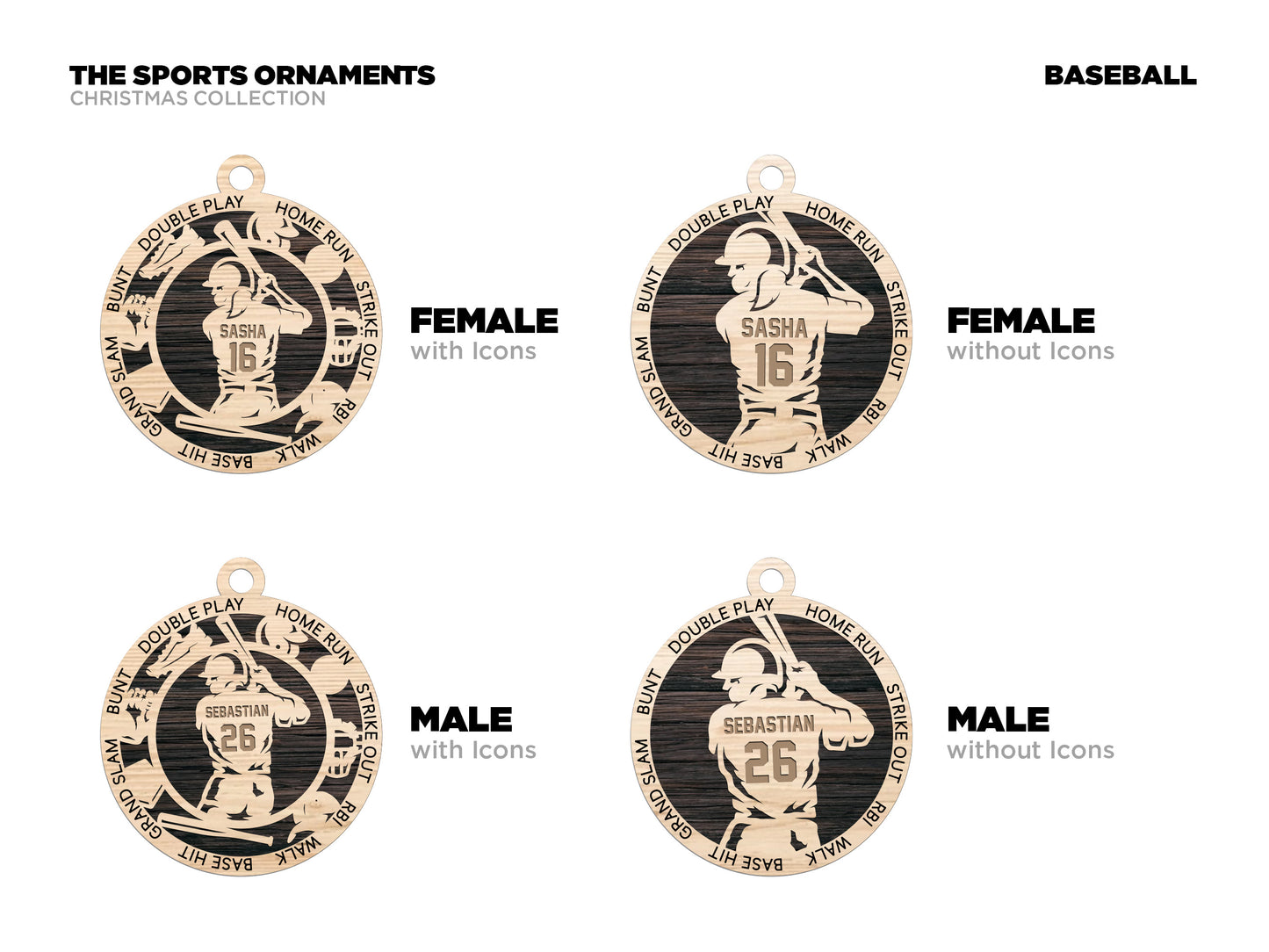 Sports Series I Ornament - Baseball