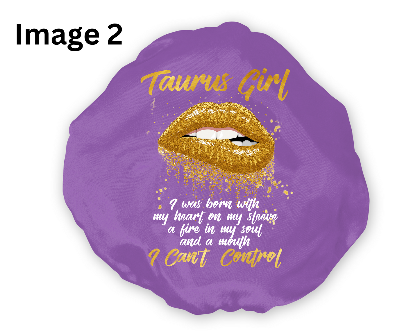 Wide Band Satin Hair Bonnet Taurus Zodiac available in 9 colors