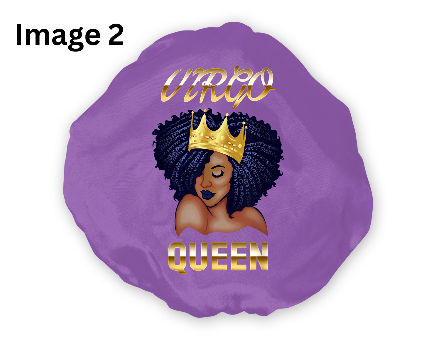 Wide Band Satin Hair Bonnet Virgo Zodiac available in 9 colors