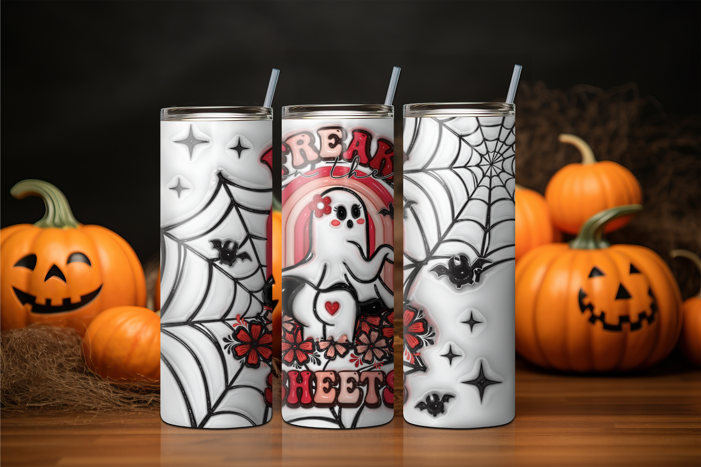 Halloween Tumbler -Freak In The Sheets