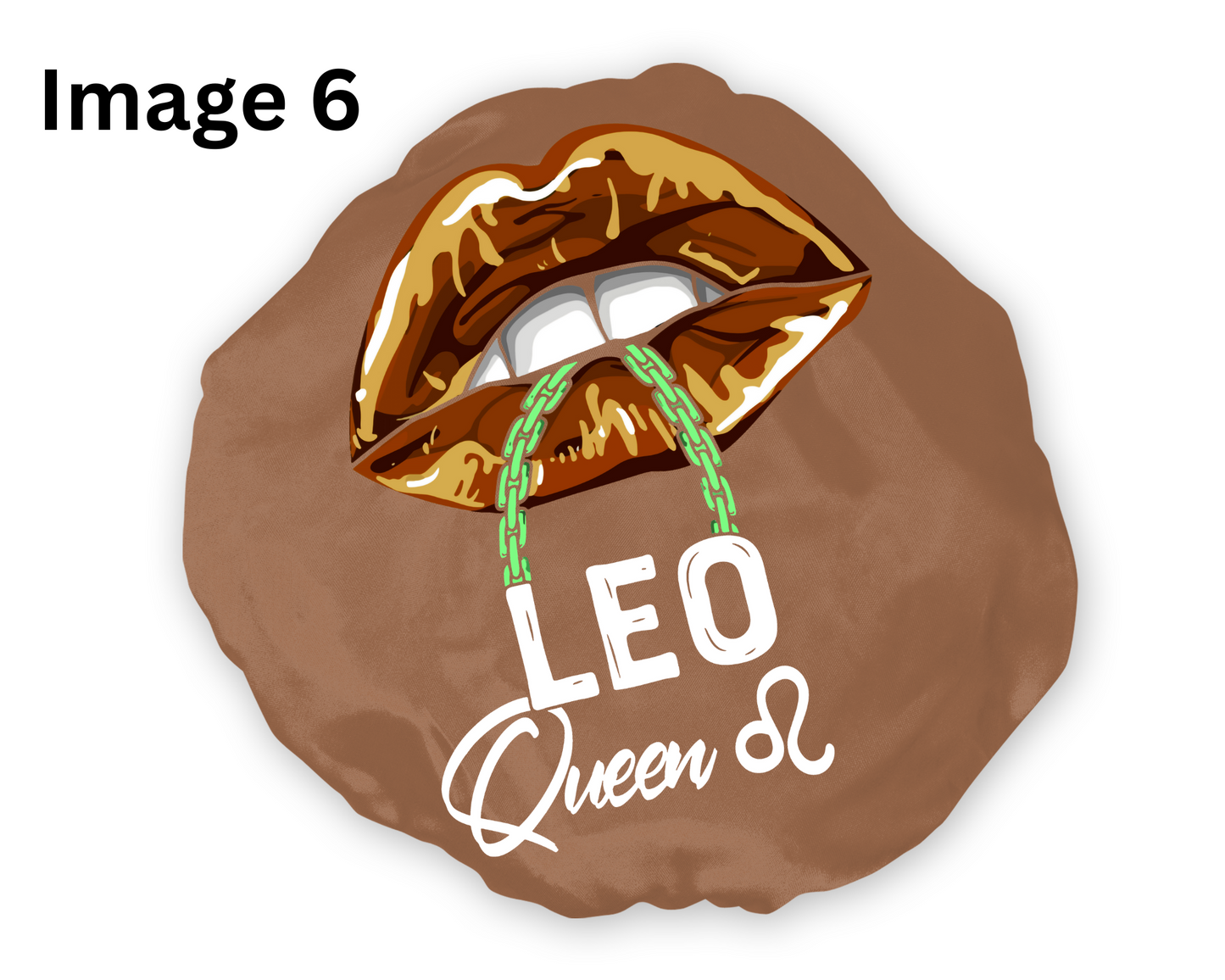 Wide Band Satin Hair Bonnet Leo Zodiac available in 9 colors