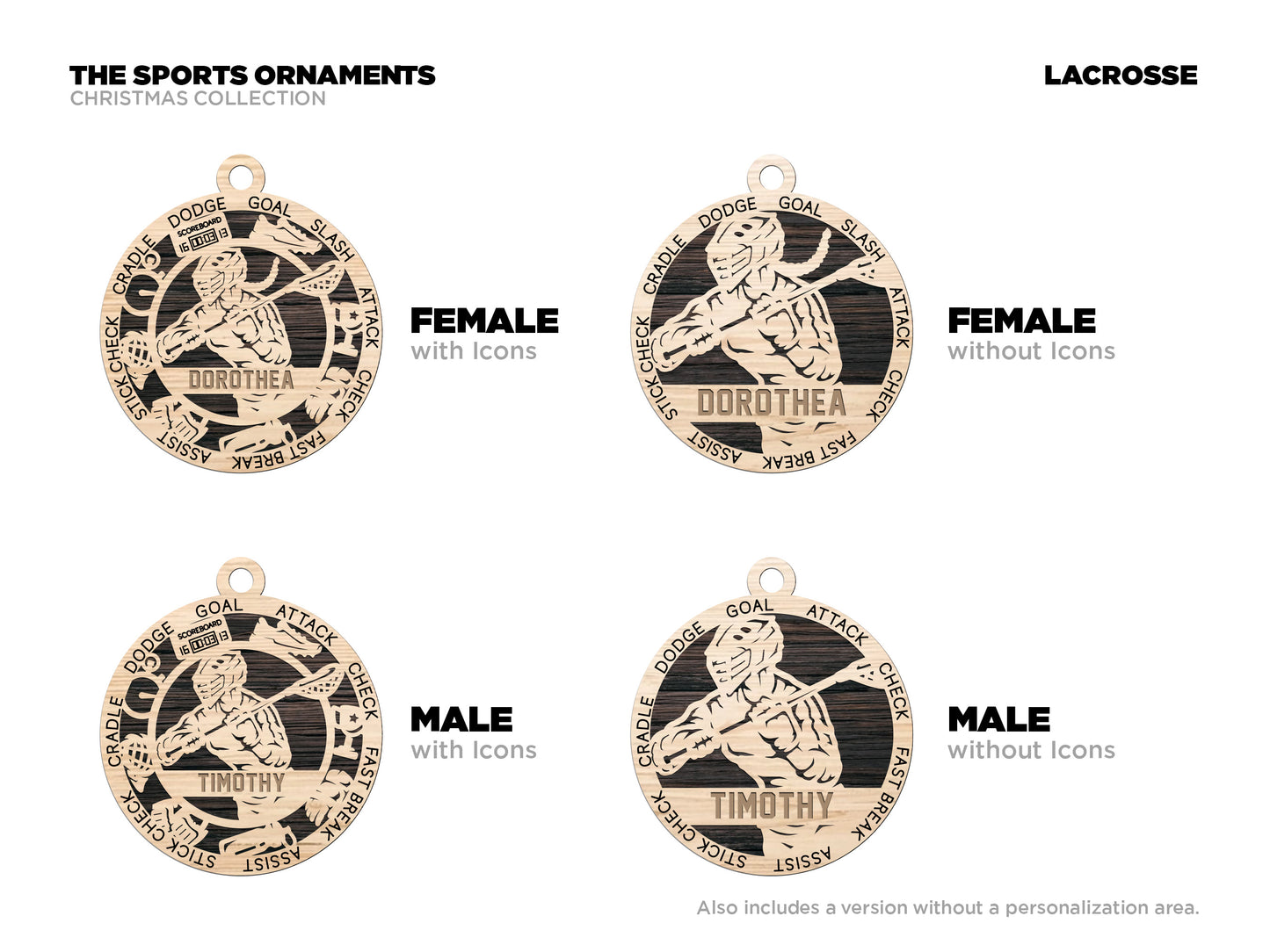 Sports Series I Ornament - Lacrosse