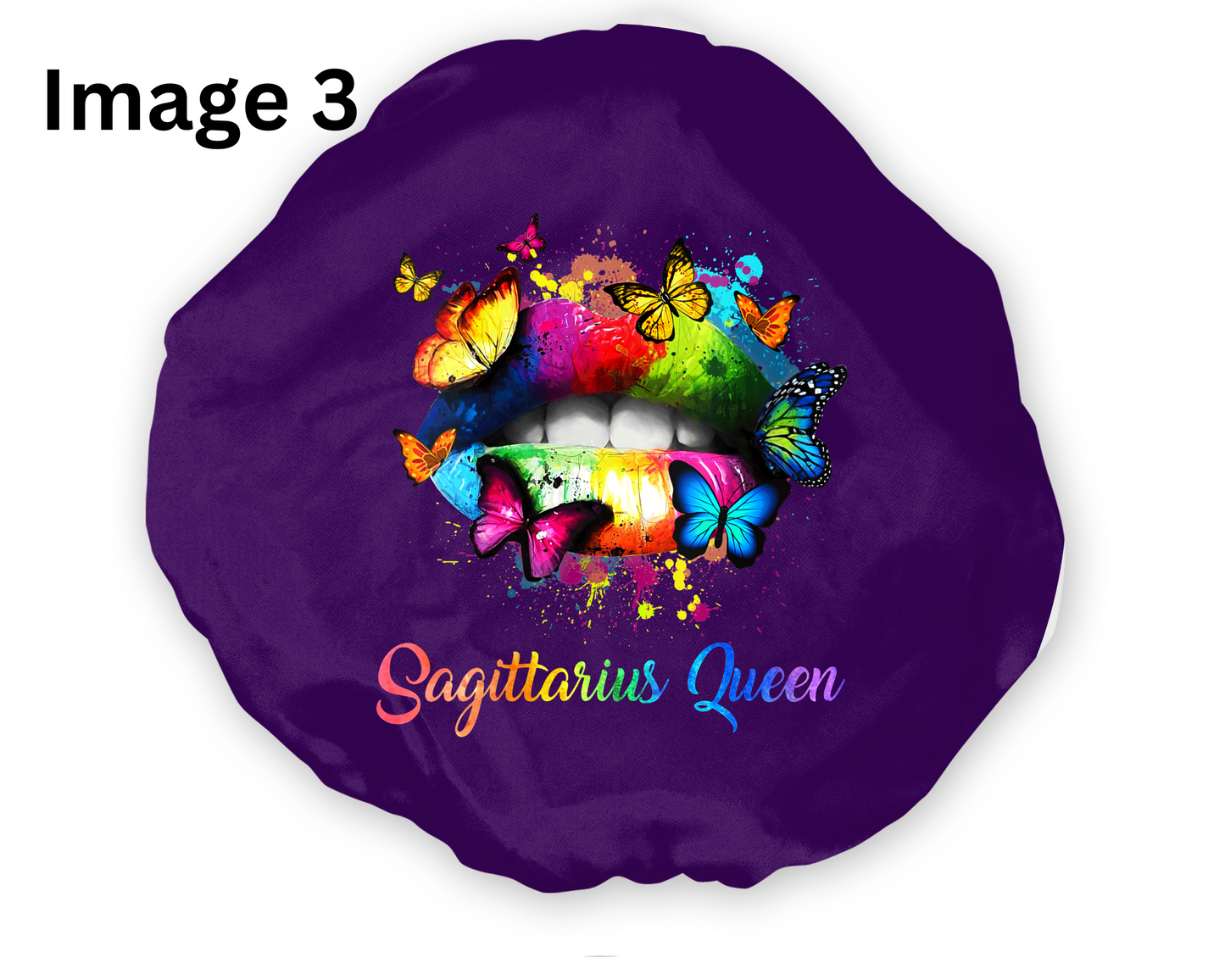 Wide Band Satin Hair Bonnet Sagittarius Zodiac available in 9 colors