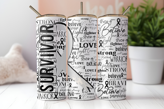 Pearl Survivor Ribbon Tumbler