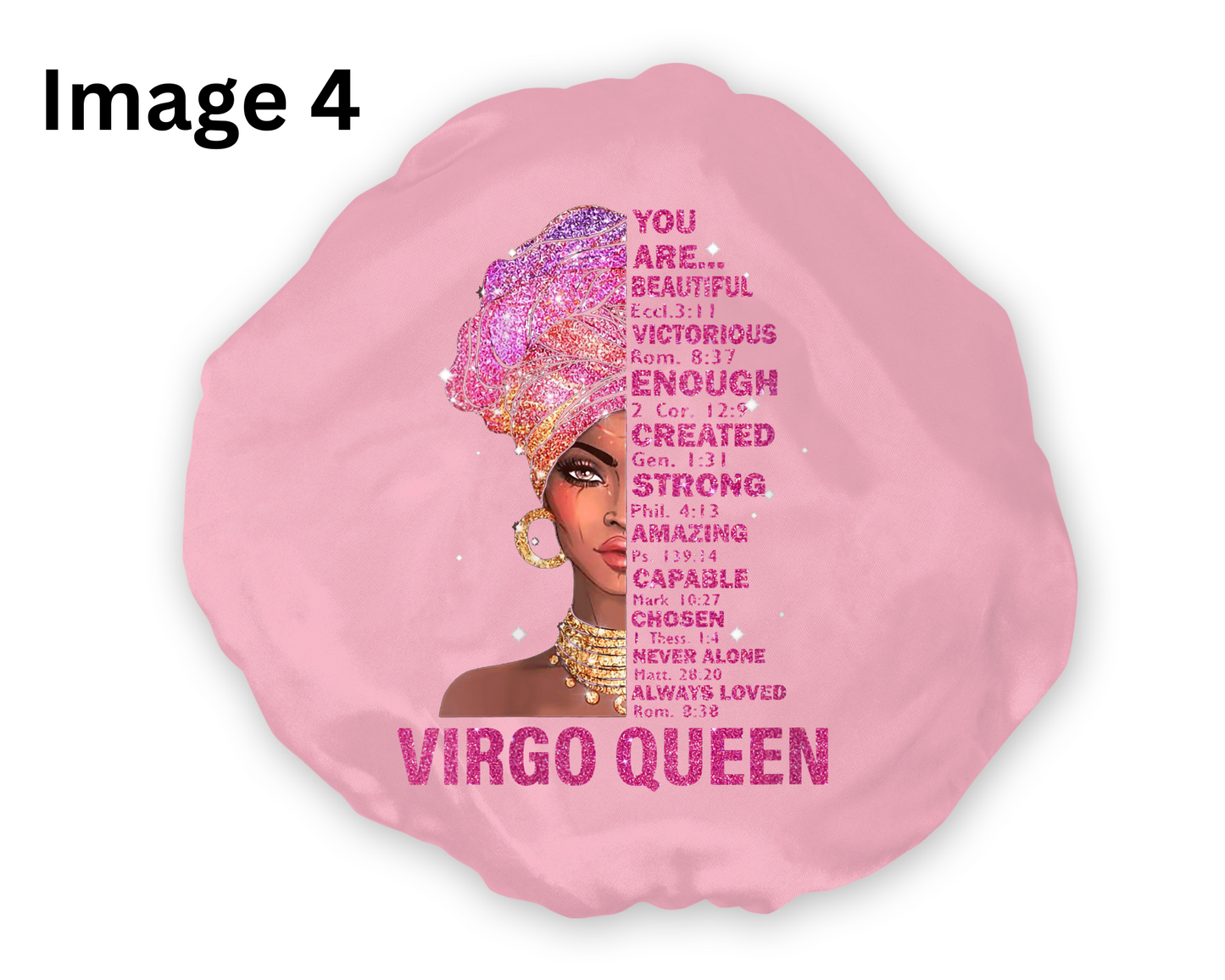 Wide Band Satin Hair Bonnet Virgo Zodiac available in 9 colors