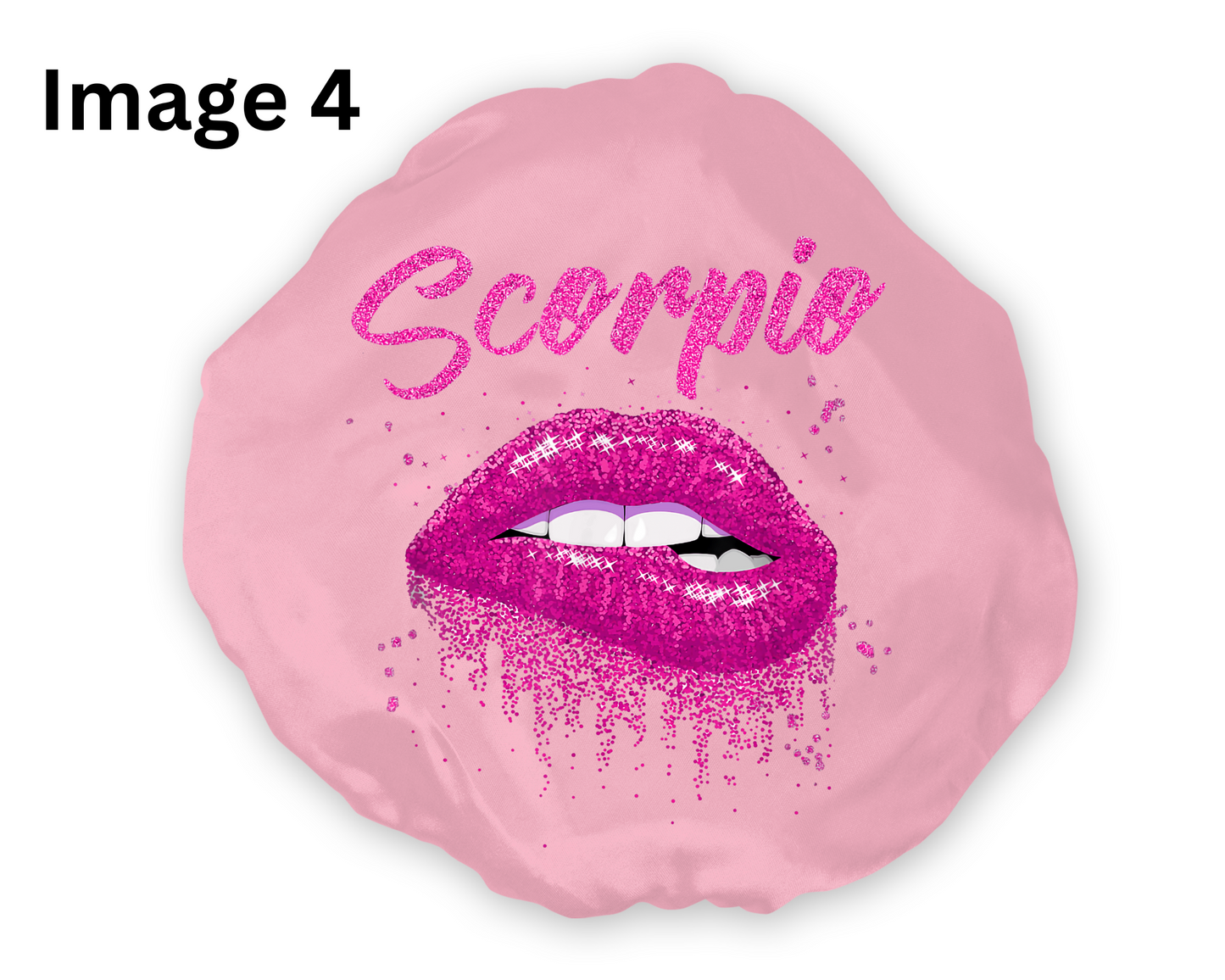 Wide Band Satin Hair Bonnet Scorpio Zodiac available in 9 colors