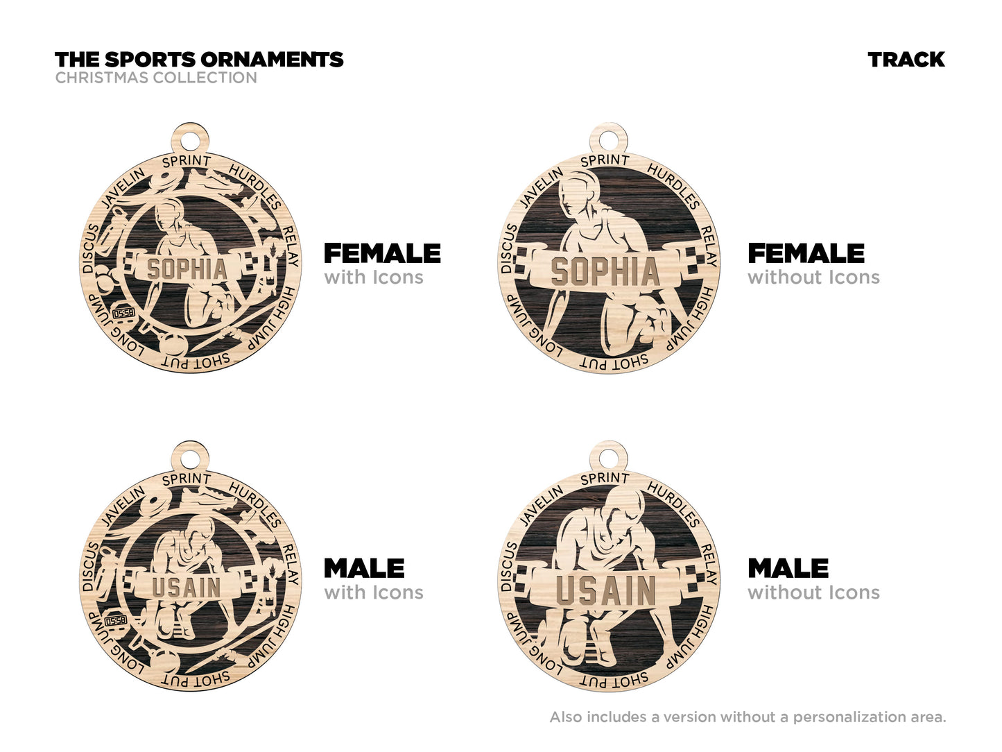 Sports Series I Ornament - Track & Field