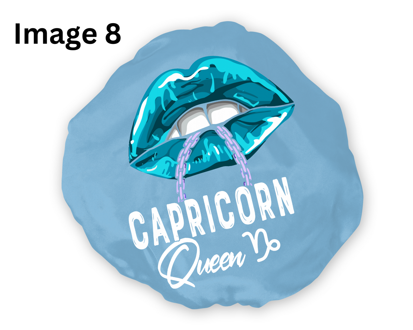 Wide Band Satin Hair Bonnet Capricorn Zodiac available in 9 colors