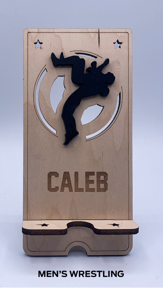 Sports Cell Phone Stand - Wrestling