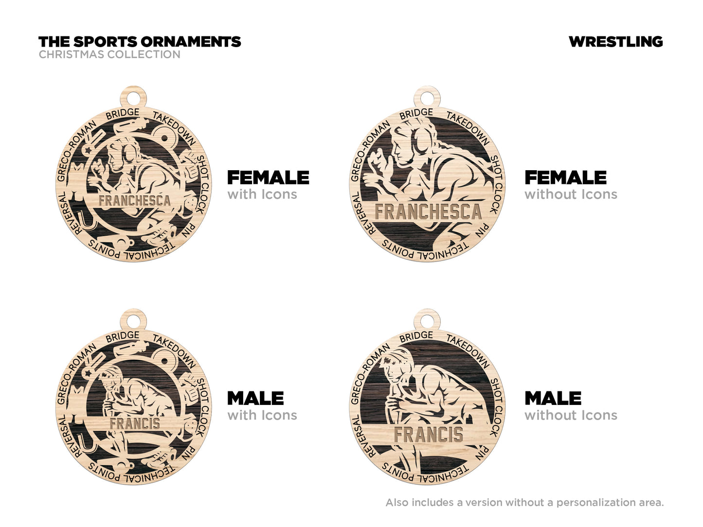 Sports Series I Ornament - Wrestling