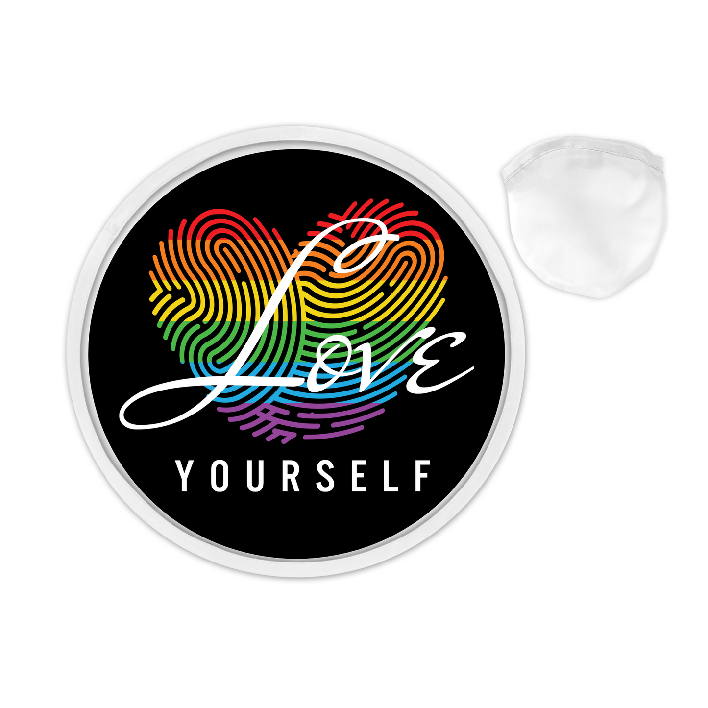 Foldable Fan with pouch - Love yourself