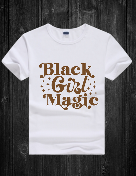 White T-shirt -Black Girl Magic 9