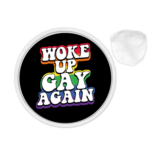 Foldable Fan with pouch - Woke up Gay again