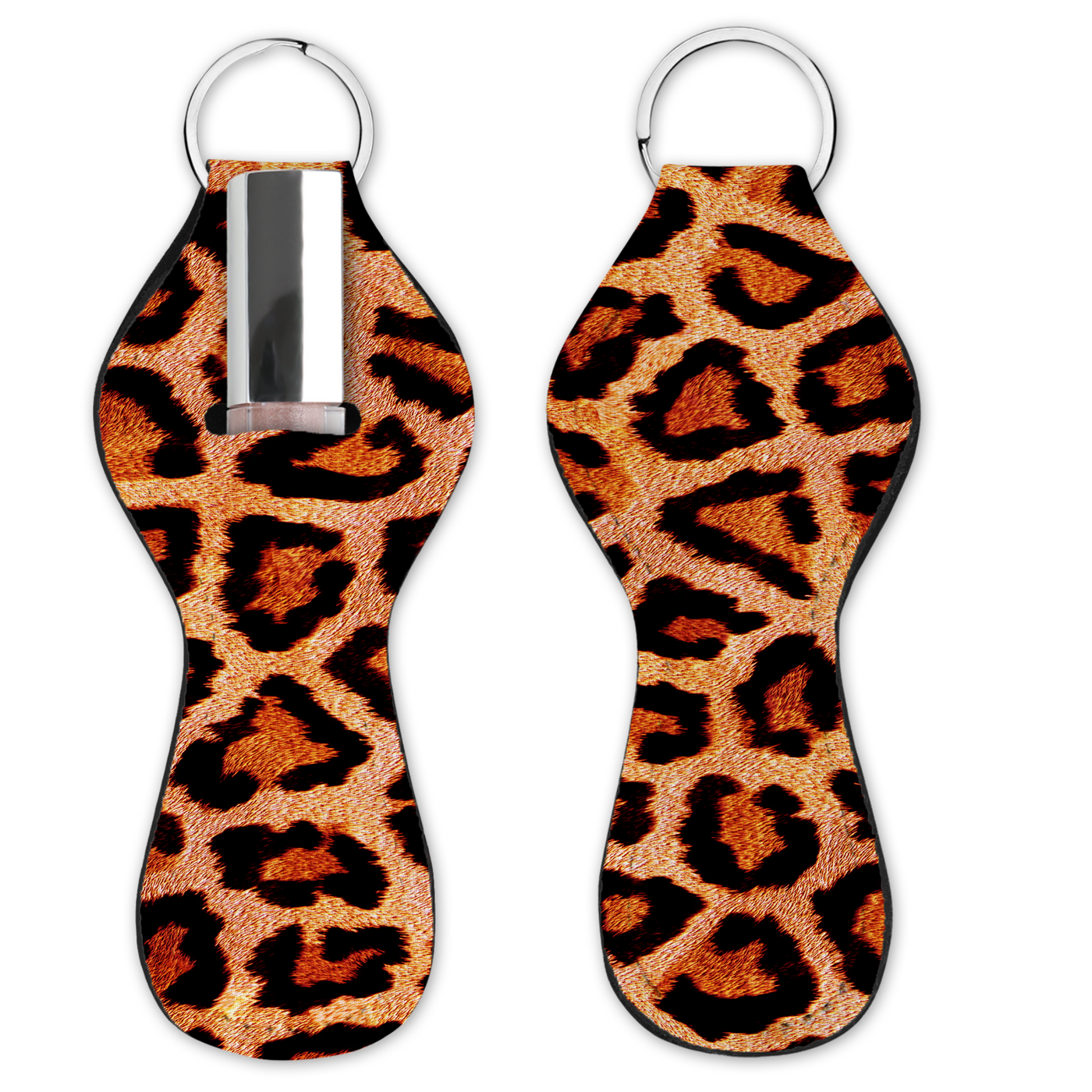 Lip Gloss Holder - Leopard Fur Orange