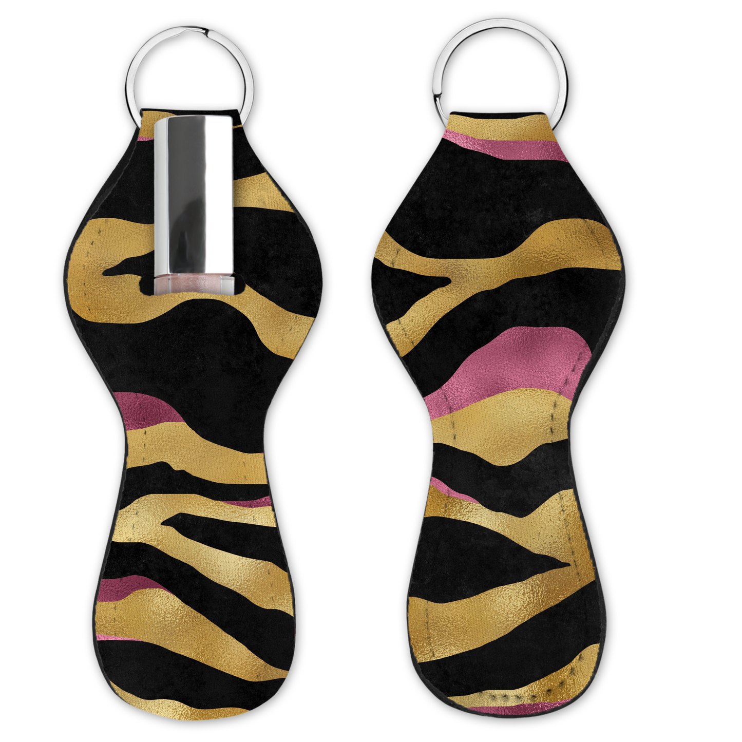 Lip Gloss Holder - Tiger Multi Tan