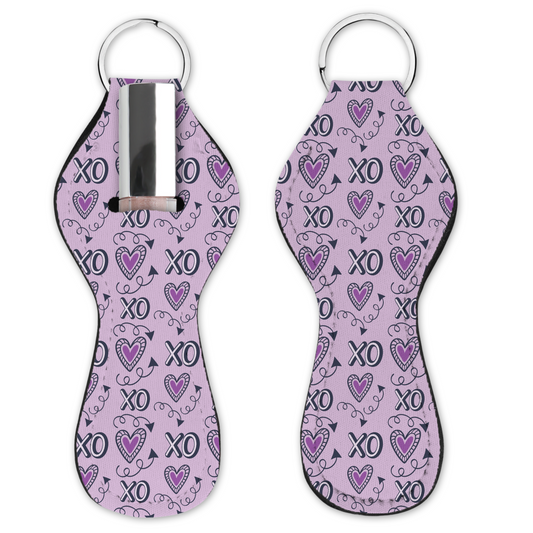 Lip Gloss Holder - XO Heart Light Purple