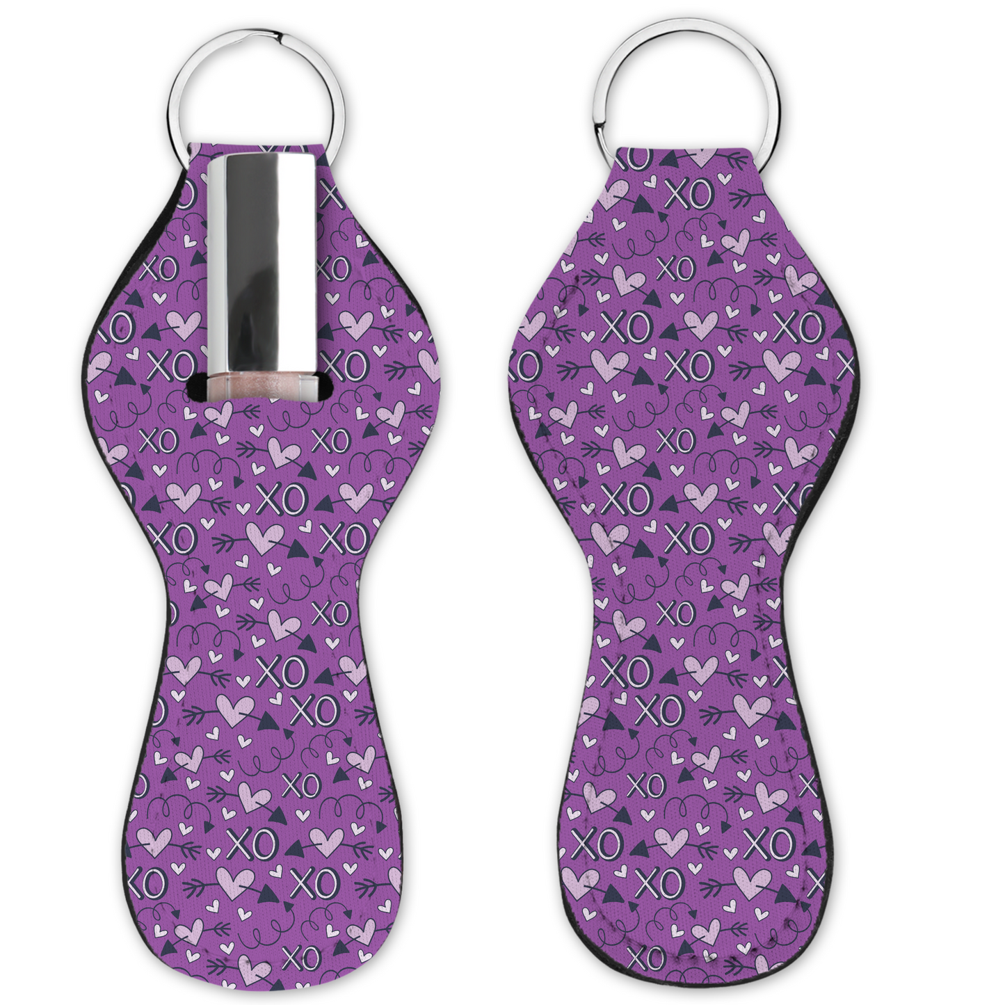 Lip Gloss Holder - XO Heart Purple