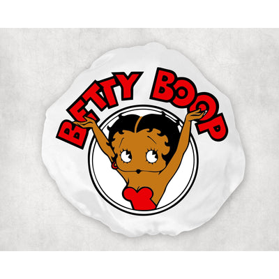 Personalized Afro American Betty Boop Satin Hair Bonnet - silk bonnet for long hair- hair bonnet for sleeping - women's bonnet