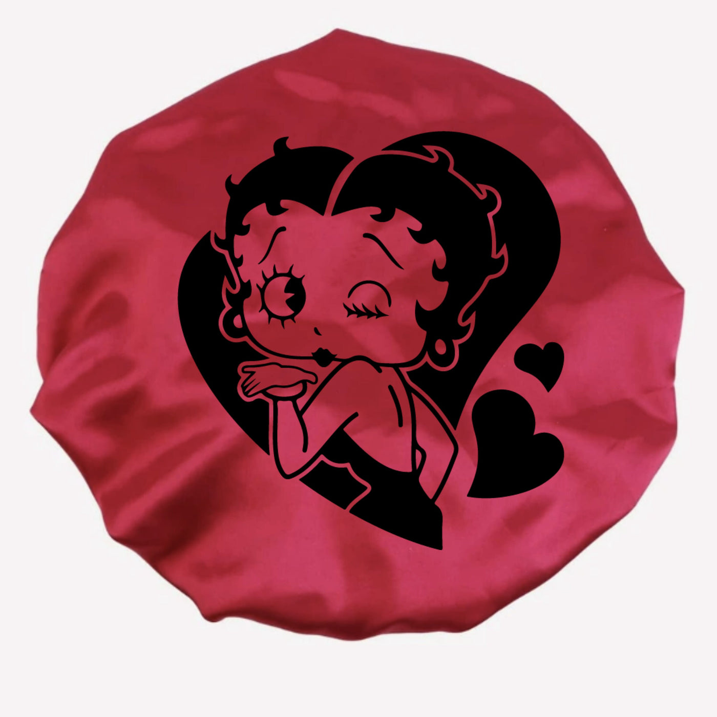 Personalized Betty Boop Satin Hair Bonnet for women red hair bonnet Custom Silk for Women, Teens, and Kids Satin Sleep Cap