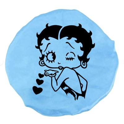 Personalized Betty Boop Satin Hair Bonnet for women Blue hair bonnet Custom Silk for Women, Teens, and Kids Satin Sleep Cap