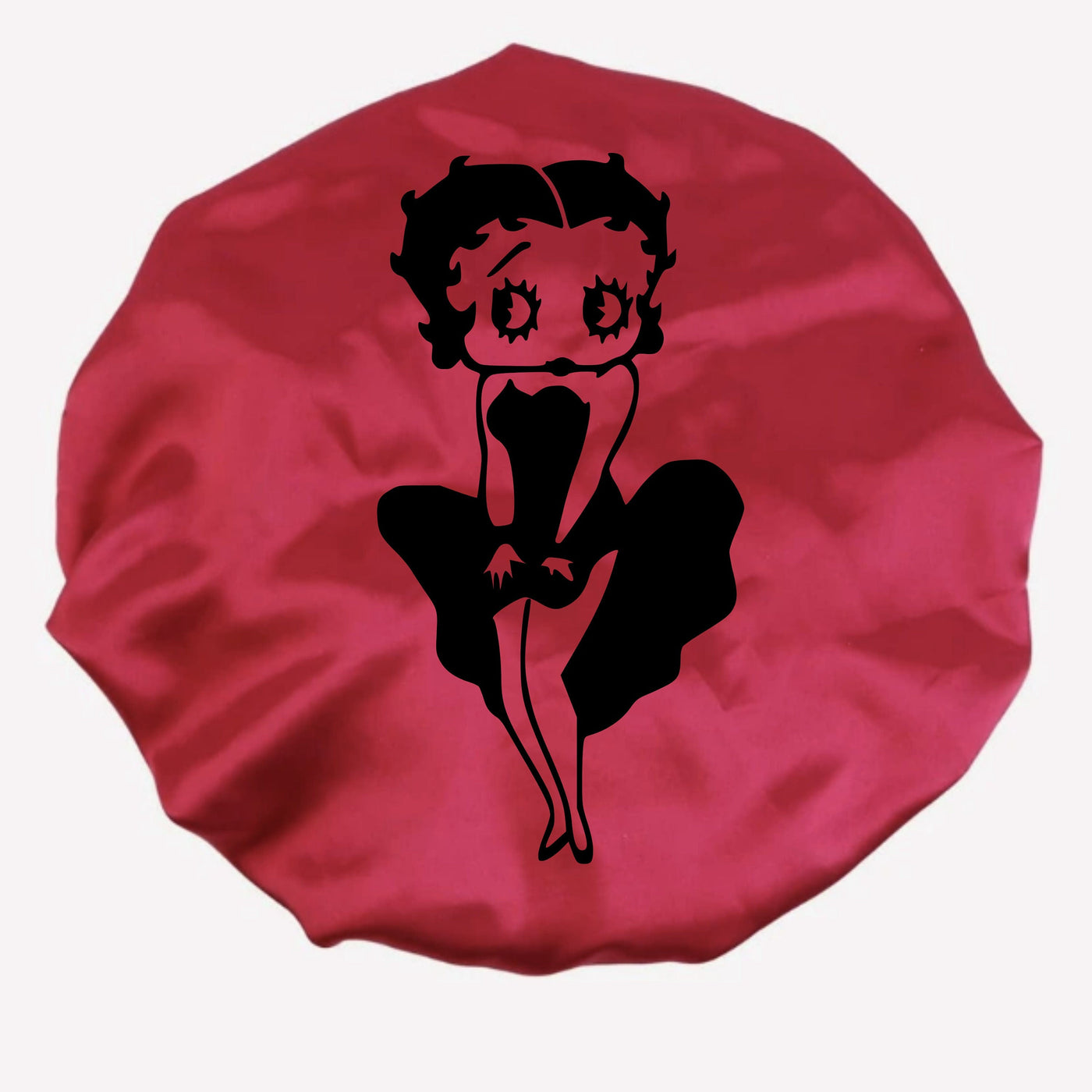 Personalized Betty Boop Satin Hair Bonnet for  women Purple hair bonnet Custom Silk for Women, Teens, and Kids Satin Sleep Cap